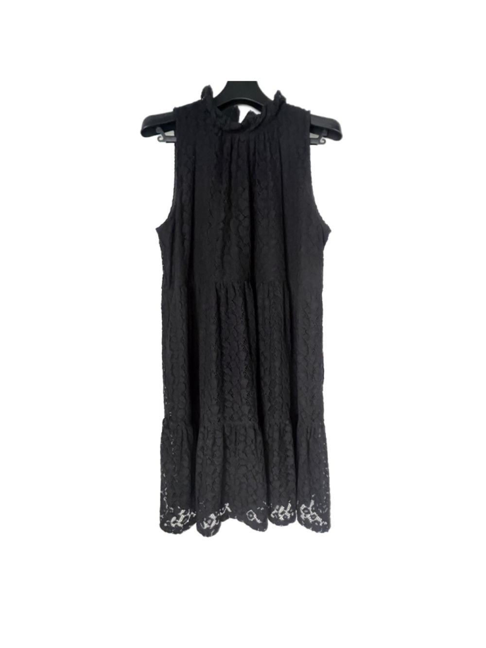 LILLY PULITZER Cornelia Black Leopard Knit Lace Lined Tiered Swing Dress XXL